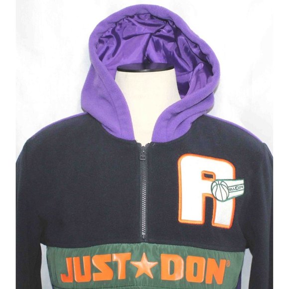 Just‎ Don All City Fleece Hoodie Embroidered Mens Size Small - Picture 2 of 6